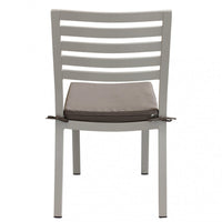 Sedia da Giardino Formentera con Cuscino 46x62x84 h cm in Alluminio Tortora