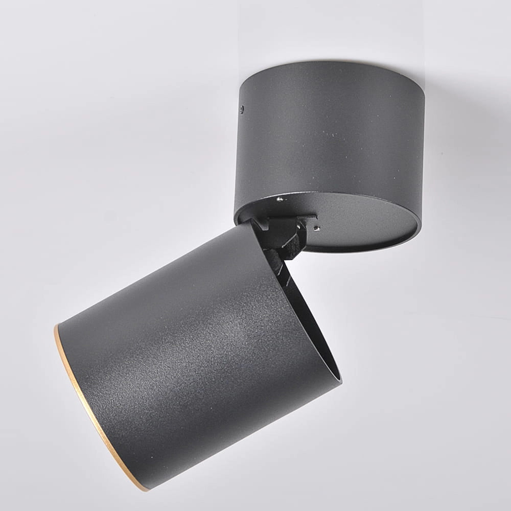 Faretto plafone orientabile GU10 nero-oro Astra Polux 314048