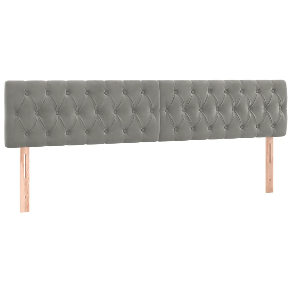 Giroletto a Molle con Materasso Grigio Chiaro 120x190cm Velluto