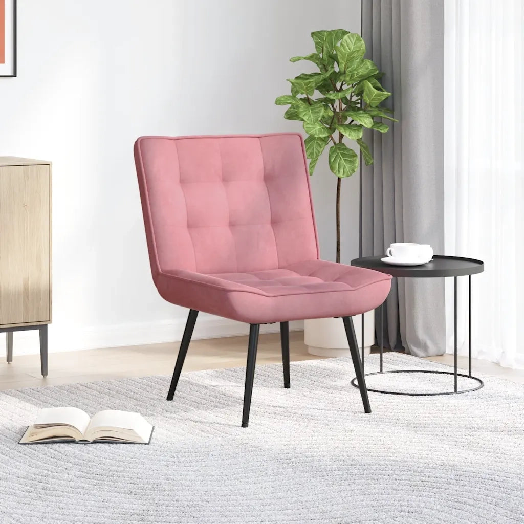 Poltrona Relax 64x74x84 cm Rosa in Velluto