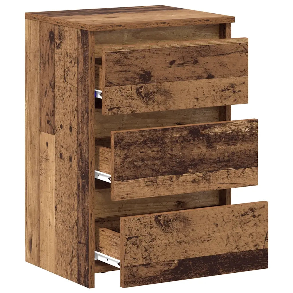 Comodini Legno Antico 2 pz 40x35x62,5 cm in Legno Multistrato