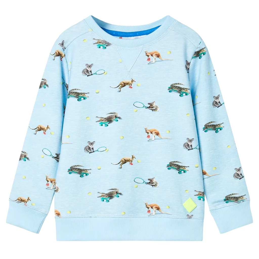 Felpa da Bambino Azzurro MÃ©lange 128