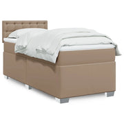 Giroletto a Molle con Materasso Cappuccino 80x200 cm Similpelle 3286099