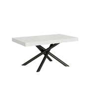 Tavolo allungabile 90x160/264 cm Famas telaio Antracite - Bianco Frassino