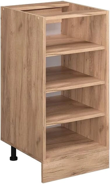 Scaffale da cucina R-Line, Quercia dorata, 40 cm senza piano di lavoro, per la libera combinazione all'interno di sistemi cucina modulari
