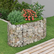 Gabbione con Letto Rialzato in Acciaio Zincato 120x50x50 cm 152024