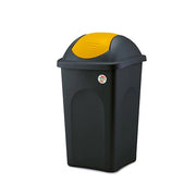 Pattumiera bascula 60 fusto nero e bascula giallo limone stefanplast
