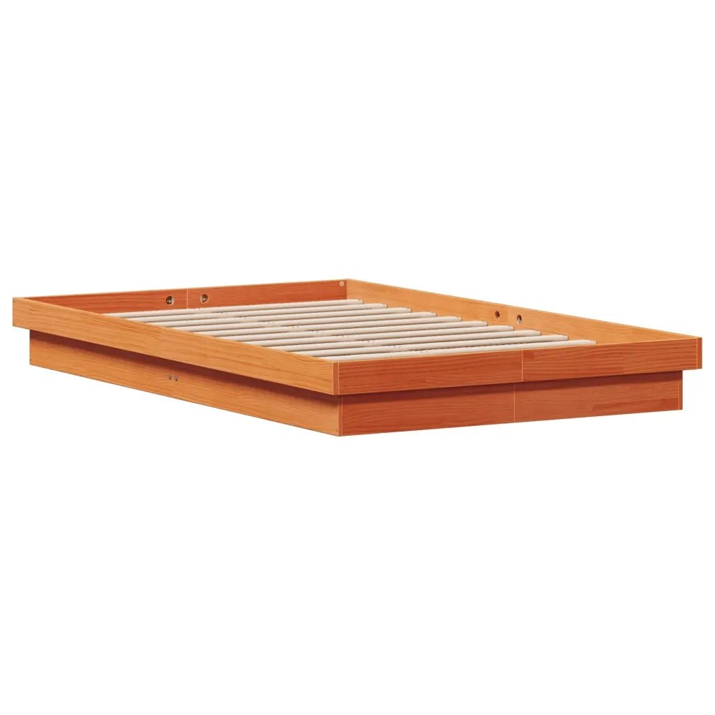 Giroletto LED Marrone Cera 140x190 cm in Legno Massello di Pino 844423