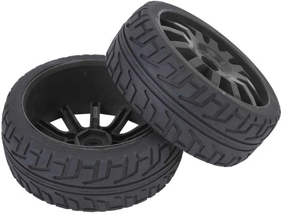 Cinture di gomma robuste per compressione - 2 pezzi - 100 mm di diametro - 41 mm di larghezza - Adatti per auto RC - Pneumatici in ABS leggeri - Ruote RC