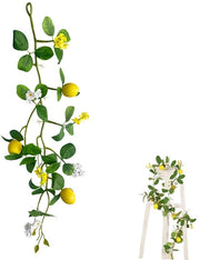 Decorazioni per feste con citroni artificiali, decorazioni per feste con rami di citroni artificiali, decorazioni per feste con citroni artificiali con foglie verdi, per decorazione di cucina e festival, modello #1