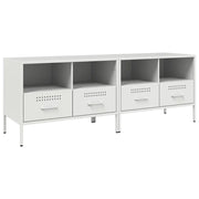 Mobili TV 2pz | Armadietto TV | Mobile Porta TV Bianchi 68x39x50,5 cm in Acciaio