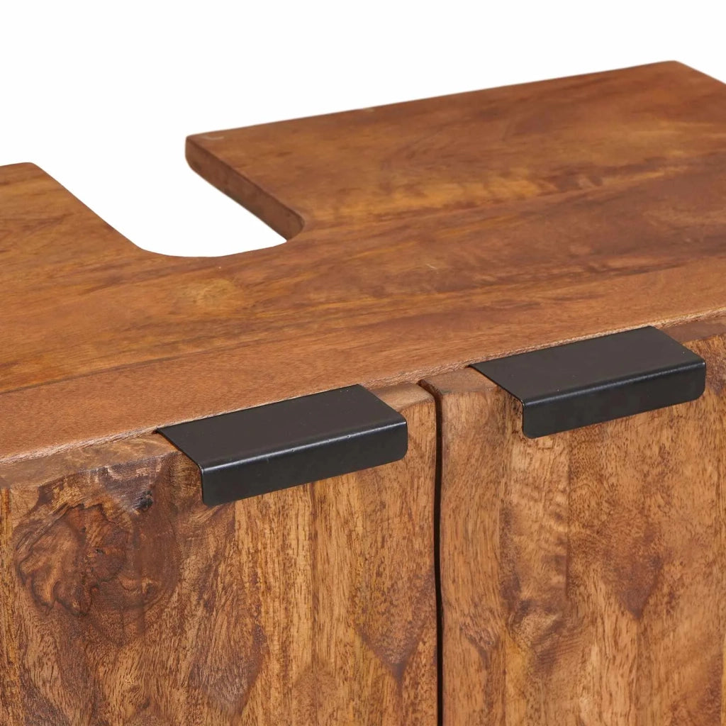 Armadio per Lavabo da Bagno con porta Marrone 62 x 33 x 58 cm