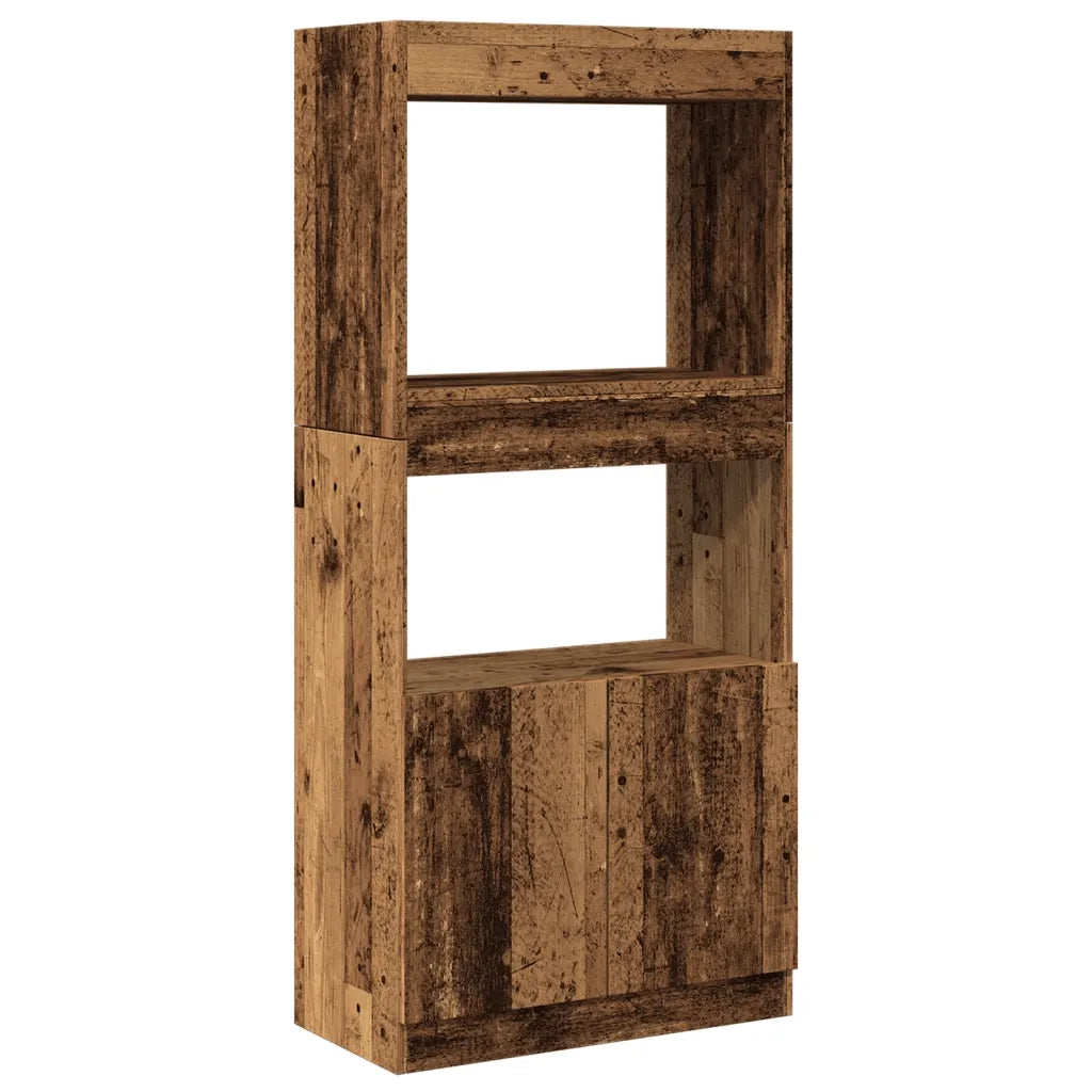 Credenza-Buffet-Armadio da cucina Legno Antico 63x33x140 cm in Truciolato