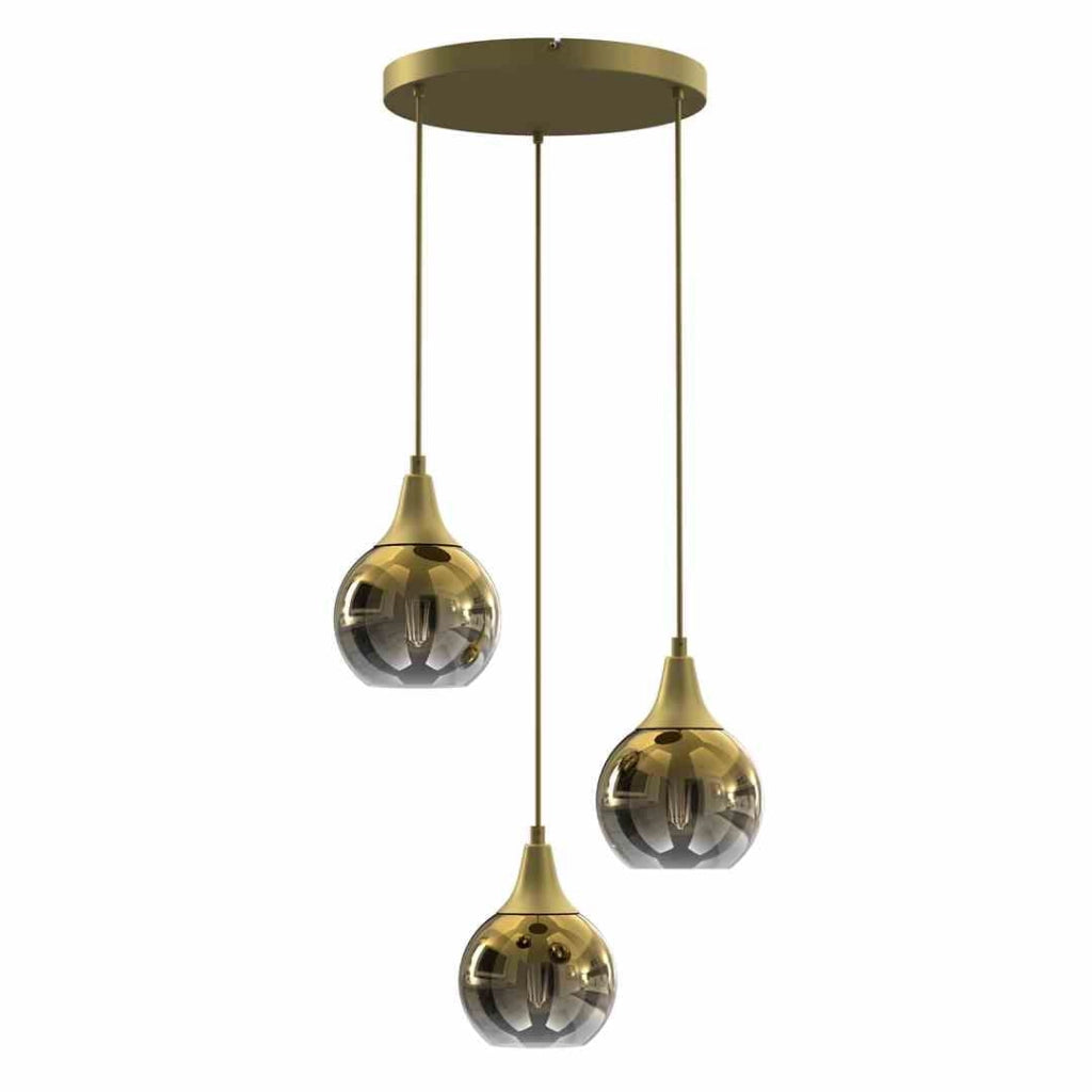 Lampadario a sospensione Milagro Monte MLP8403 oro 3 luci Ø22