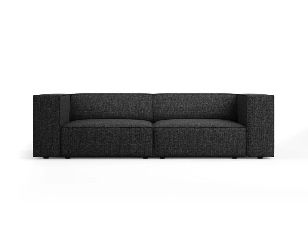 Cosmopolitan Design - Divano "Arendal" 3 posti in ciniglia nero 