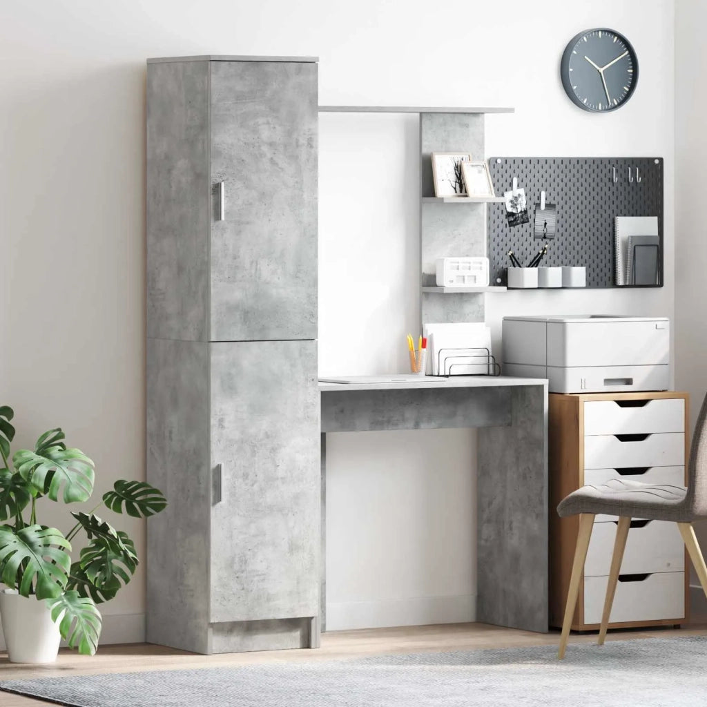 Scrivania 2 pcs Grigio cemento 3337284