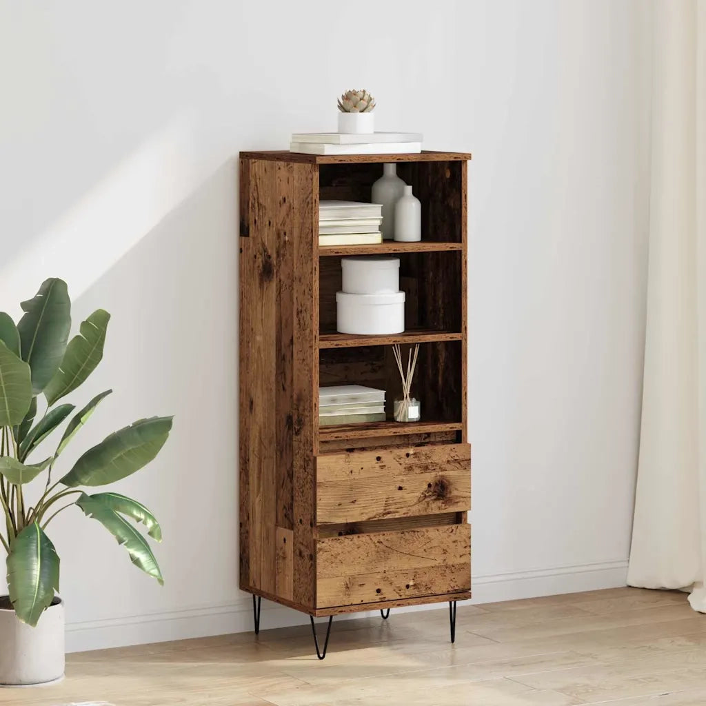 Credenza-Buffet-Armadio da cucina Legno vecchio 40 x 36 x 110 cm Legno multistrato 872945