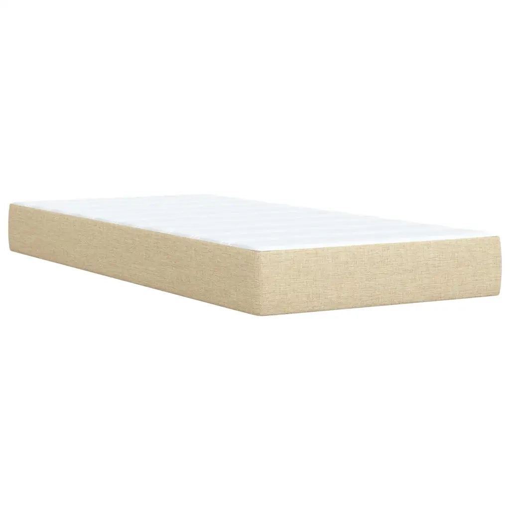 Giroletto a Molle con Materasso Crema 100x200 cm in Tessuto 3289679