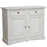Credenza madia buffet in legno Shabby chic 2 ante chic mod goccia bianco anticato