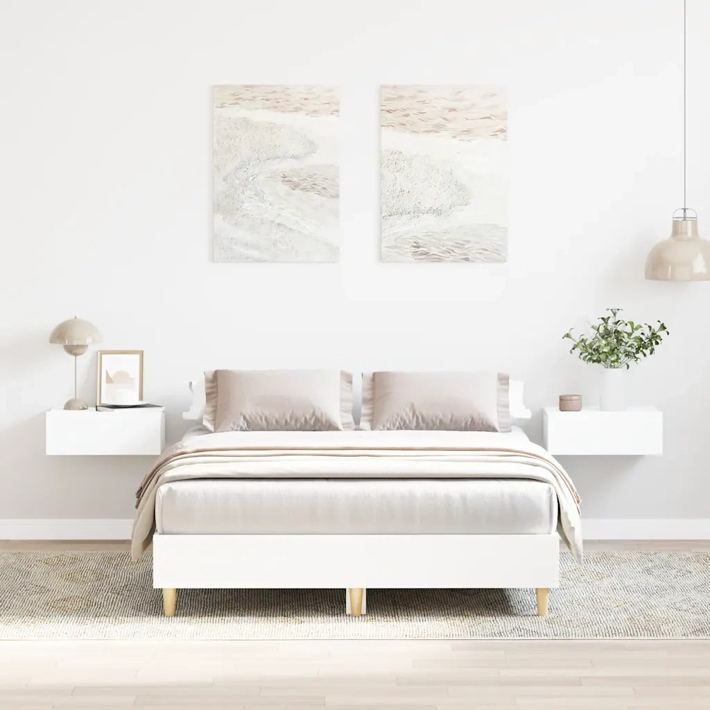 Giroletto senza Materasso Bianco 140x190 cm Legno Multistrato 861057