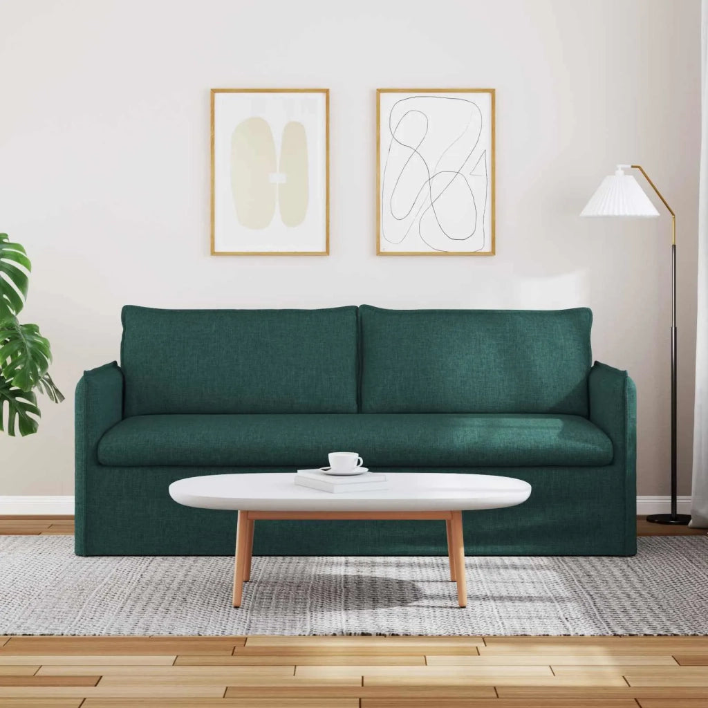 Divano Verde Scuro 196 x 82 x 85 cm Tessuto 42024528