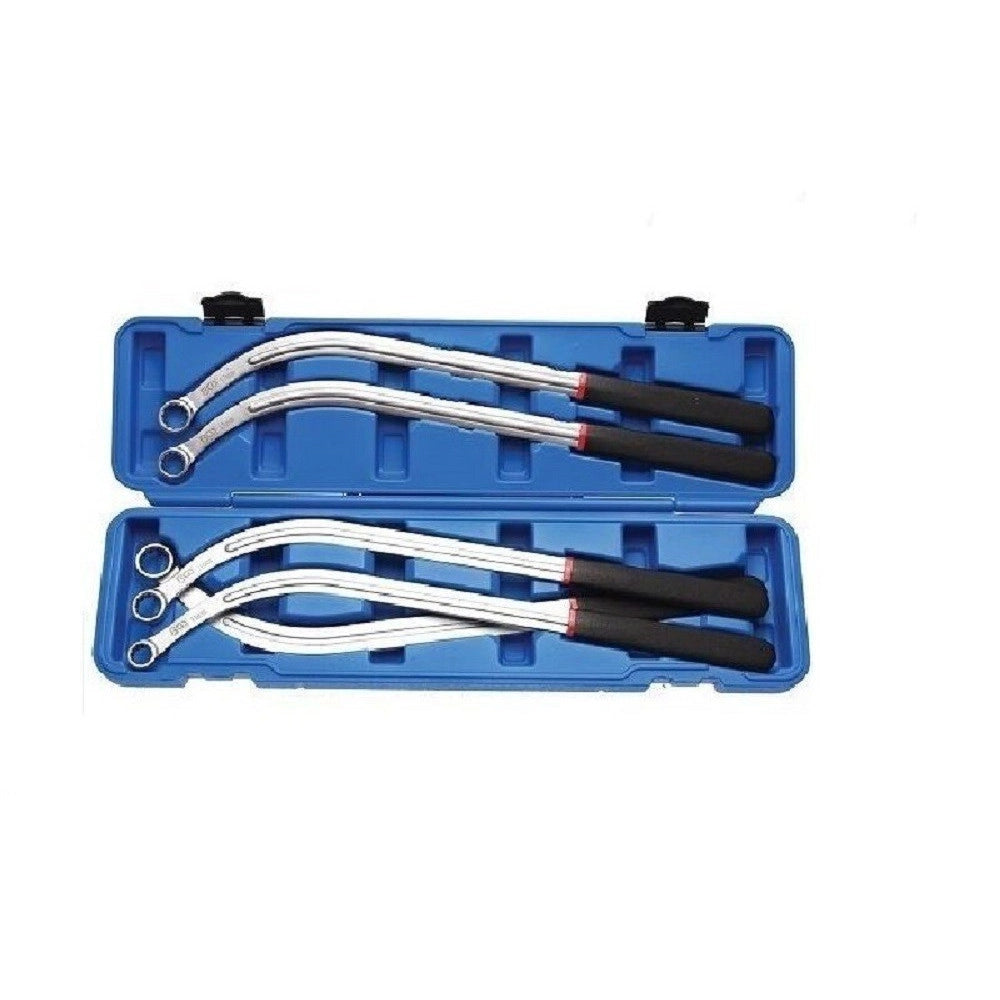 Trade Shop - Set 5 Pezzi Chiavi Tendicinghia Poligonale Lunghe A Testa Per Puleggia 13/19 Mm -