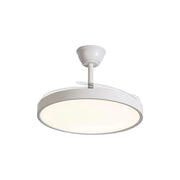 Ventilatore da soffitto con lampada LED integrata 40W dimmerabile con telecomando, pale retrattili invisibili, 6 velocità, funzione estate/inverno, luce calda, naturale, fredda, design moderno