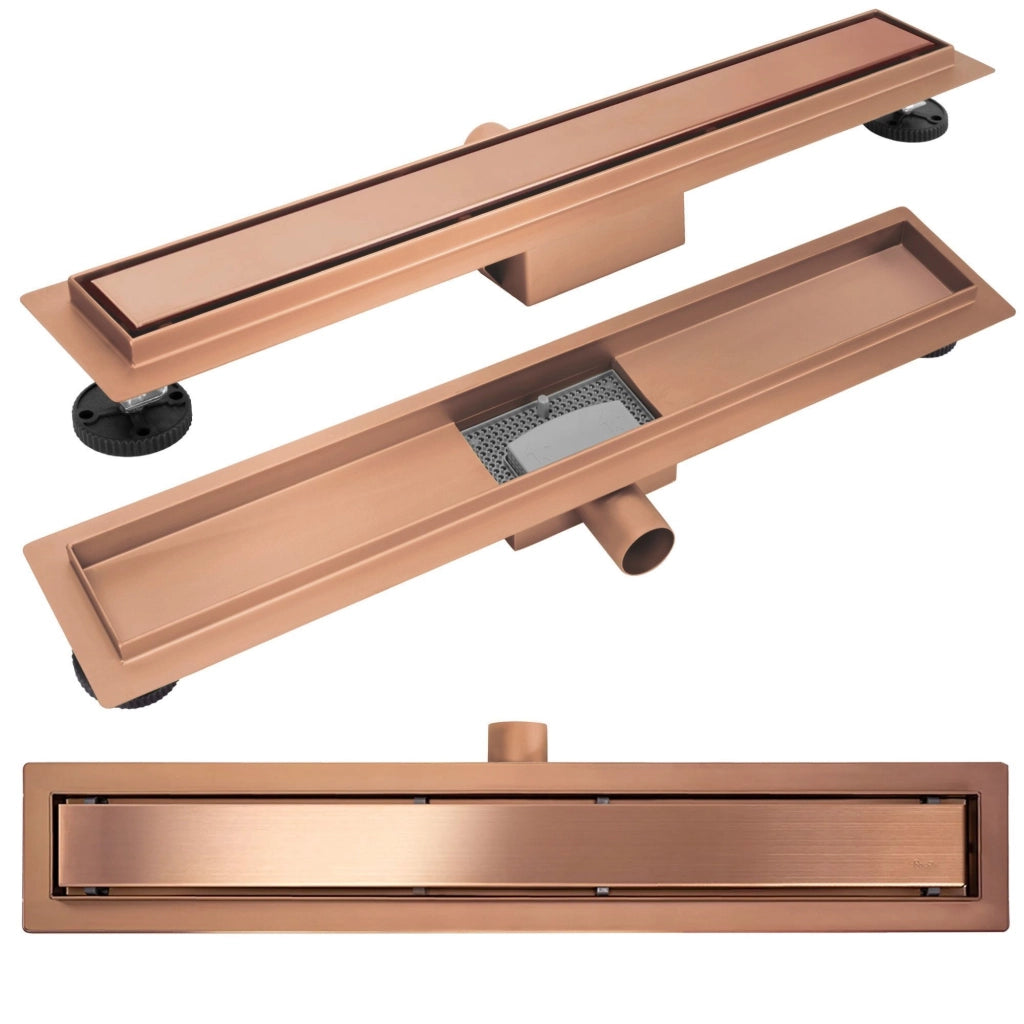 Scarico Lineare Neox Brush Copper 90