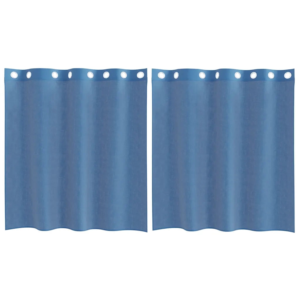 Tende in Voile con Occhielli 2 pz Blu Reale 4102113