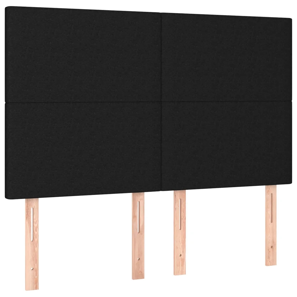Letto a Molle con Materasso e LED Nero 140x190 cm in Tessuto 3134711