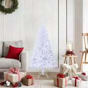 Albero di Natale | Decorazioni natalizie Artificiale con Rami Spessi Bianco 150 cm PVC