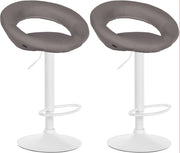 2er Set Barhocker Olinda Stoff weiЯ