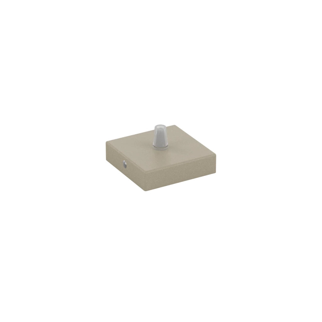 Rosone Quadrato Metallo Sabbia 1 Foro 8X8Cm