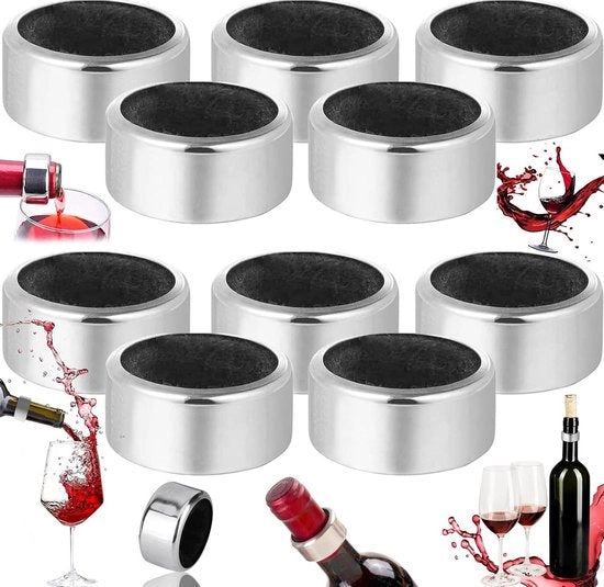 Accessorio per Vino a Goccia - Set di 10 - In Acciaio Inossidabile - Adatto per Bar, Ristoranti e Casa
