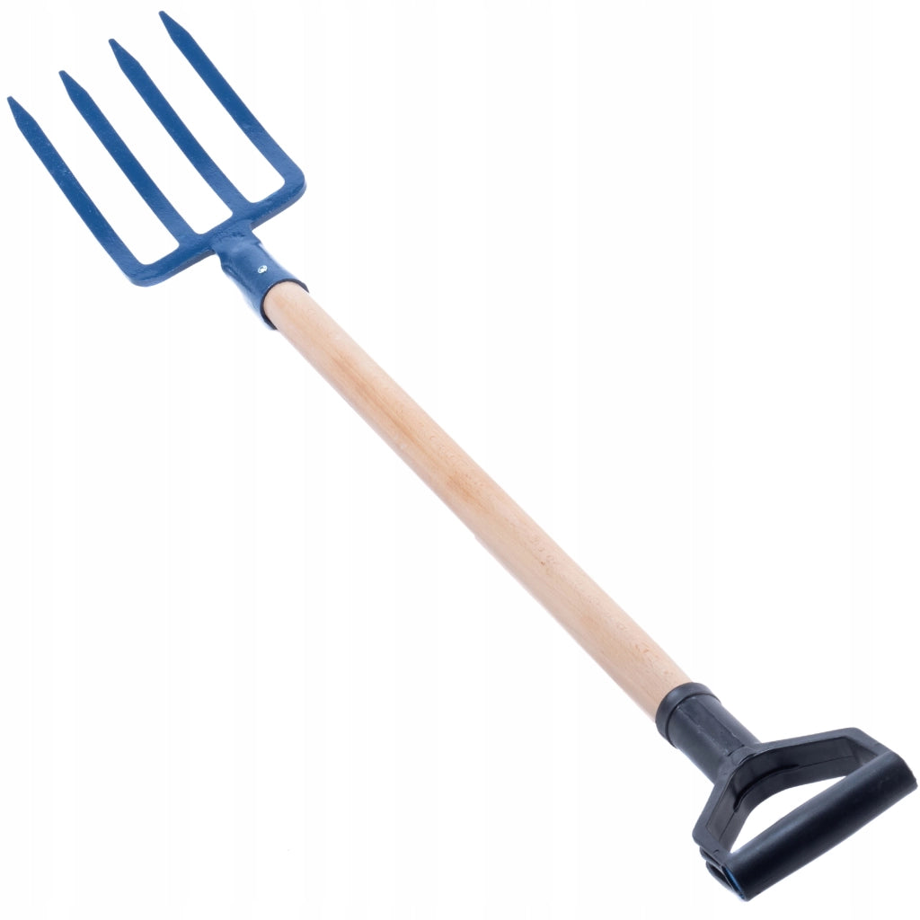 Forca da scavo KADAX a 4 punte per compostaggio, fattoria, robusta e leggera, 130 cm