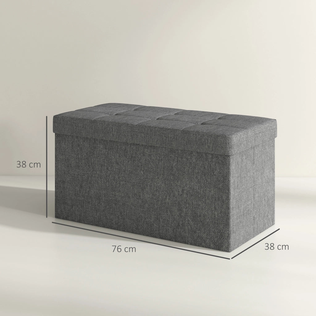 Letto contenitore imbottito ¨C zephmum ¨C grigio scuro 76x38x38 cm
