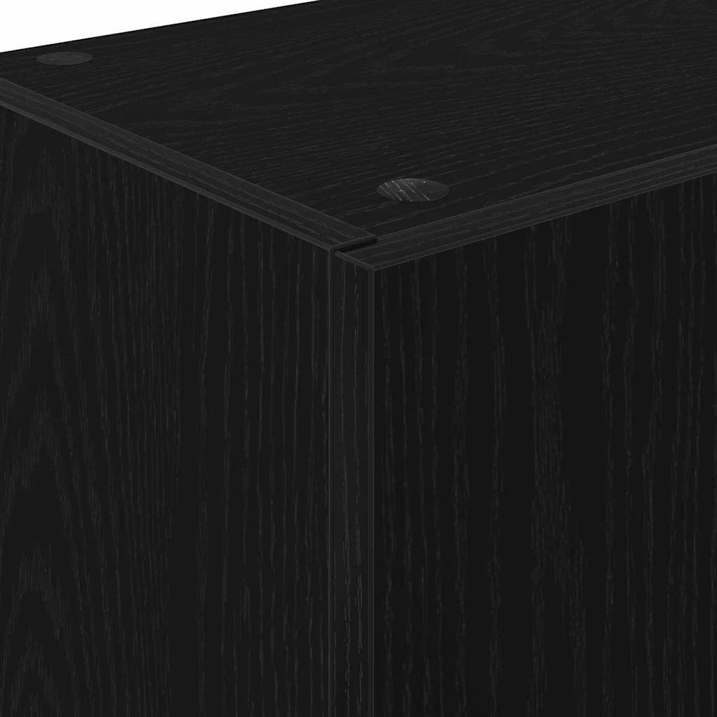 Credenza da cucina con cassetto-Buffet-Armadio da cucina Rovere Nero 32 x 50 x 180 cm