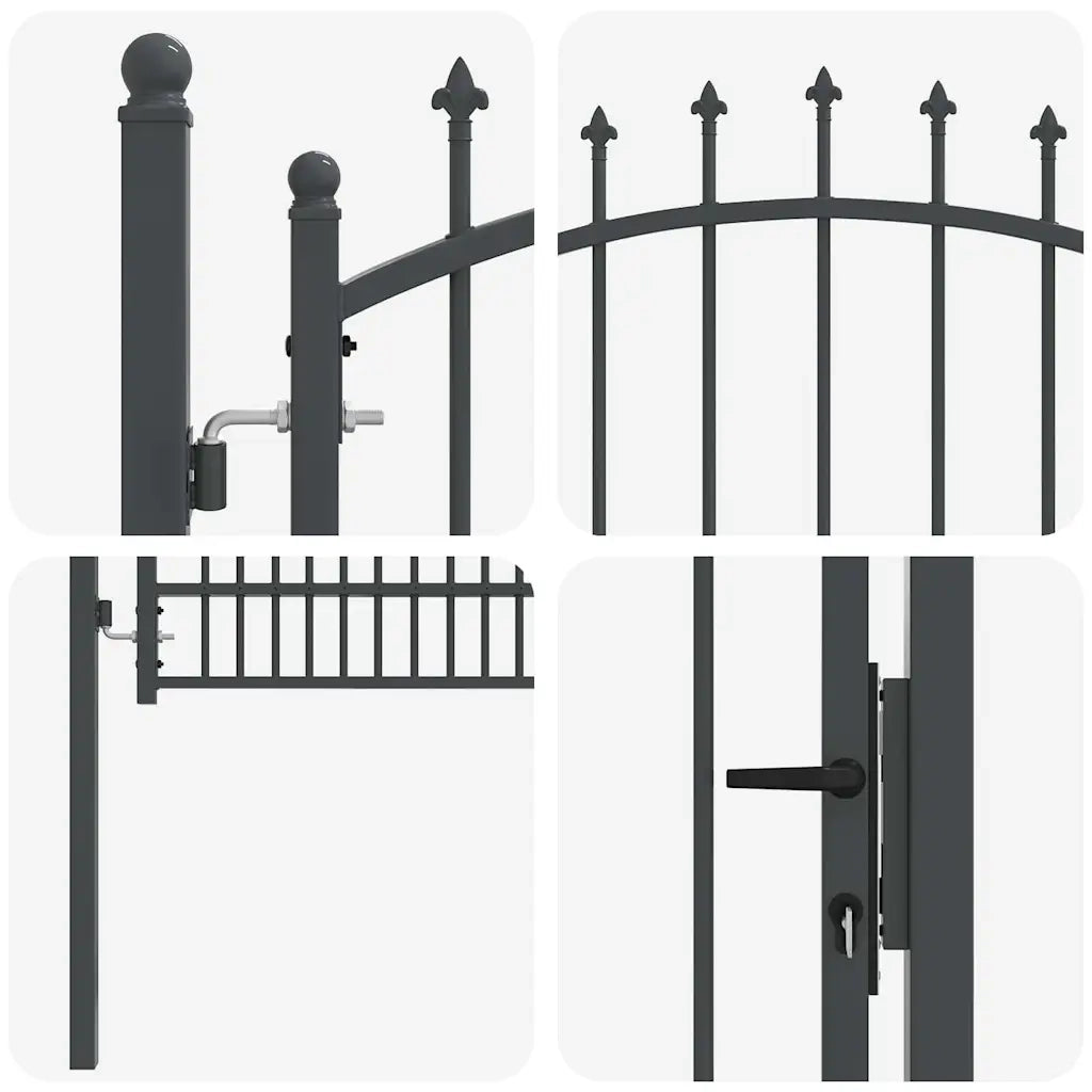 Cancello della recinzione con punte EMMEN 170 x 100 cm
