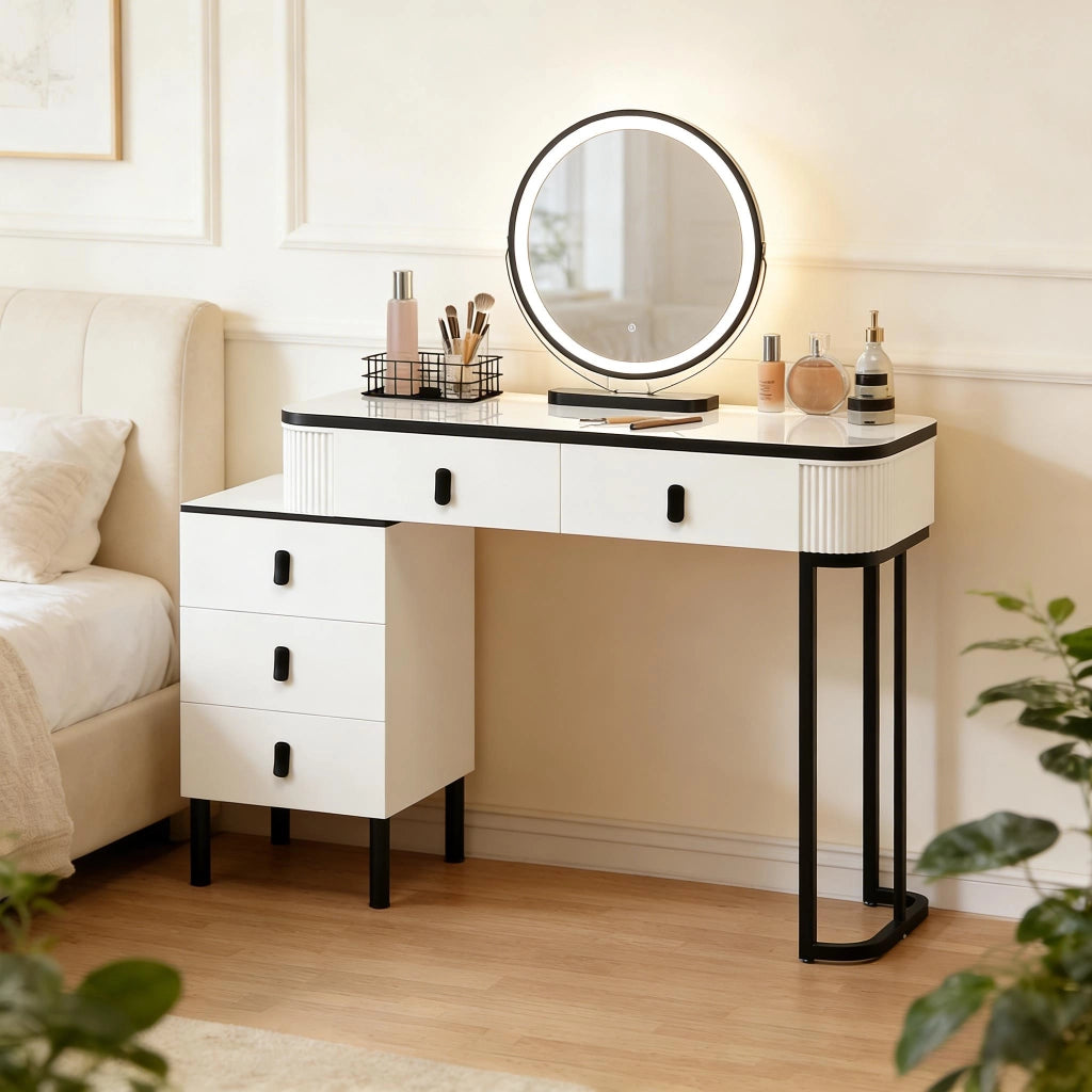 Tavolo da toeletta chic multifunzione con cassetto; utilizzabile come scrivania; solo tavolo