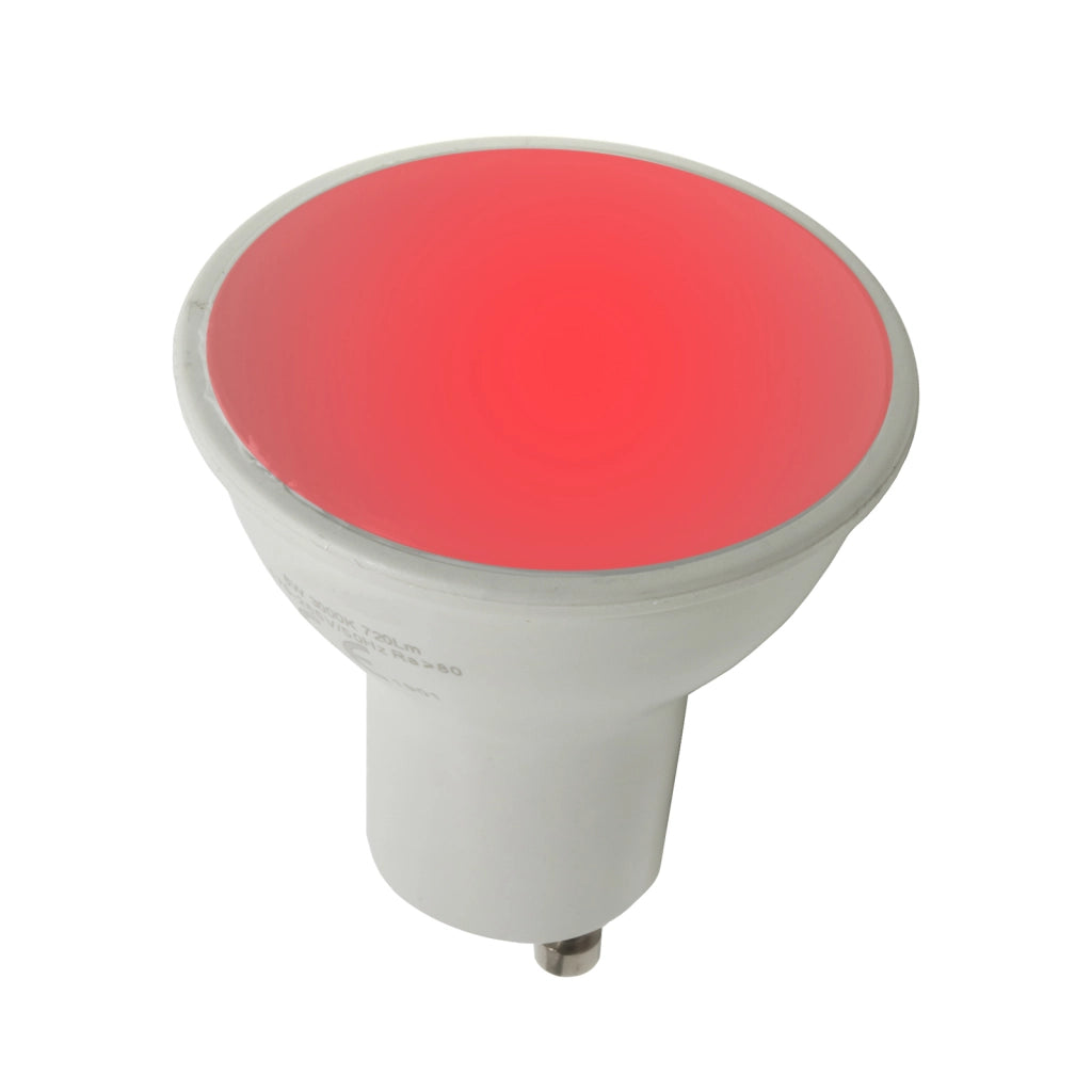 Plafoniera faretto TONDO lampada soffitto LED GU10 6W luce sensoriale bagno IP65 230V COLORE NERO LUCE ROSSA