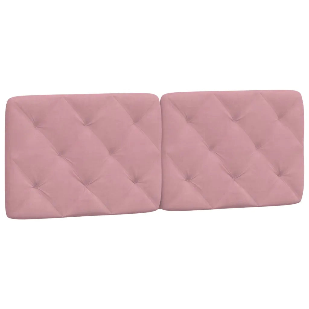 Letto con Materasso Rosa 140x200 cm in Velluto