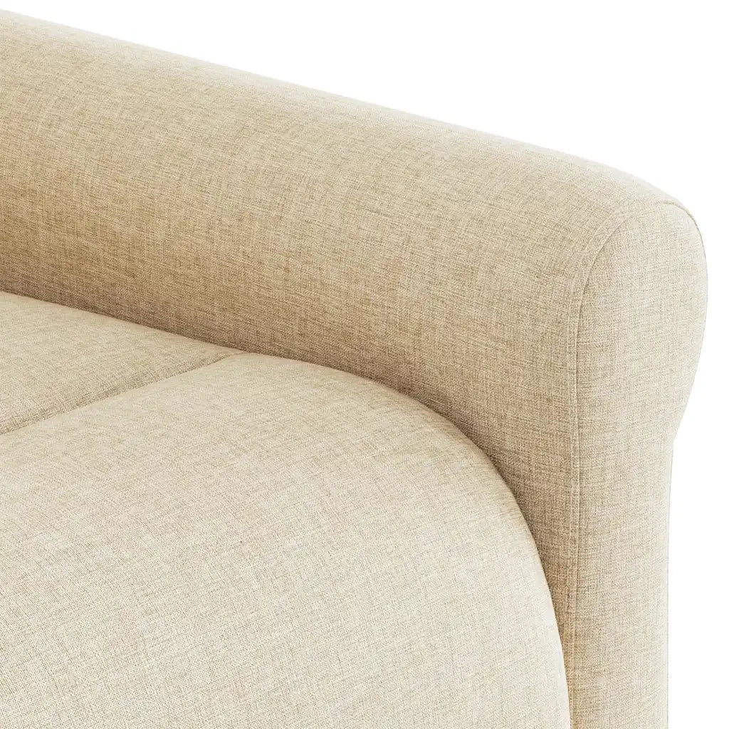 Poltrona Massaggiante Reclinabile Crema in Tessuto 4015654