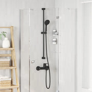 Set di Sistema Doccia Nero 101 cm Acciaio Inox