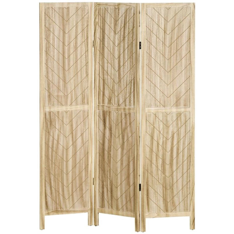 PARAVENTO DA INTERNO PIEGHEVOLE A 3 ANTE A SPINA DI PESCE IN LEGNO, 120X1.6X170 CM