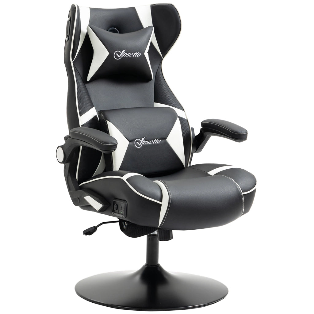 Poltrona Gaming ¨C zephmum ¨C Nero e Bianco, 69x73x118 cm