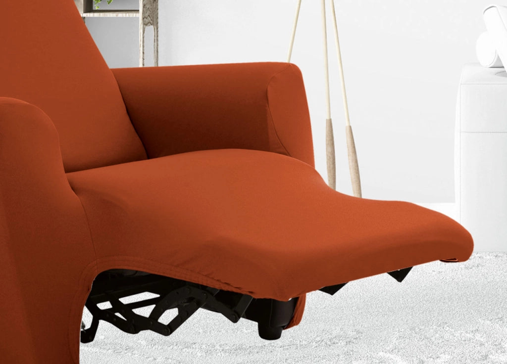 Copripoltrona Reclinabile Elasticizzato Antimacchia Magic Tinta Unita Arancio Poltrona Relax Idrorepellente