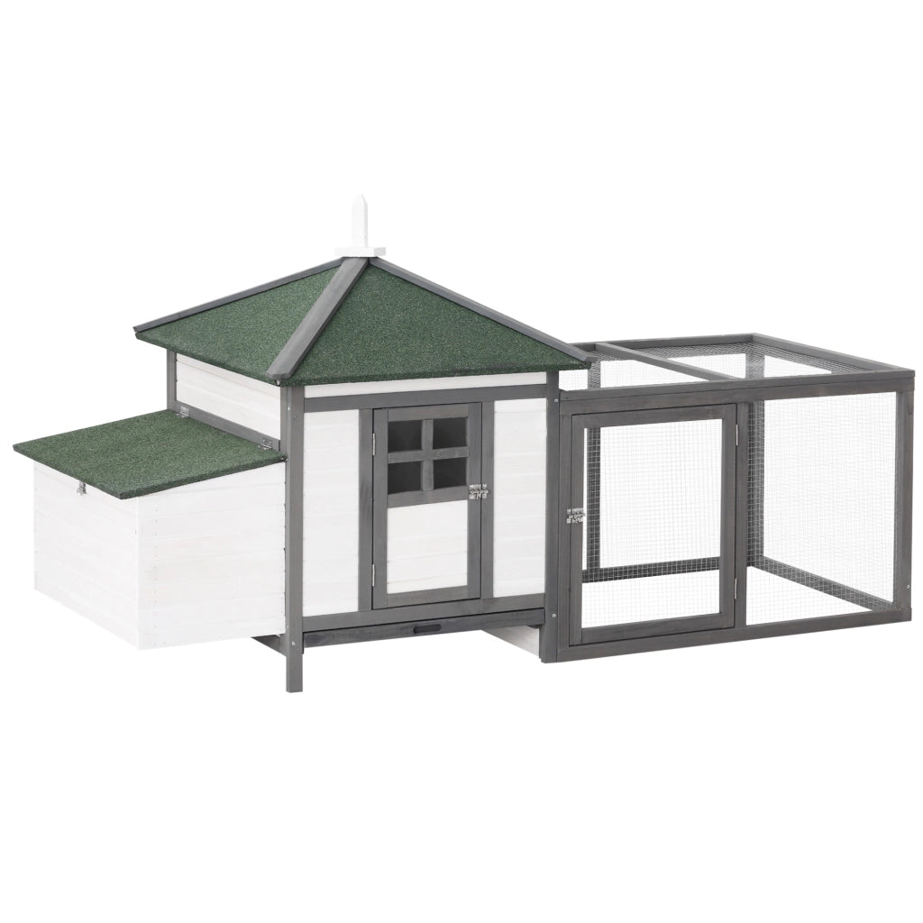 Pollaietto per galline nane ¨C zephmum ¨C Grigio 196x76x97 cm