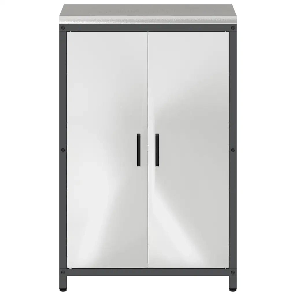 vidaXL Armadietto per Stoccaggio in Cucina Argento Acciaio zincato