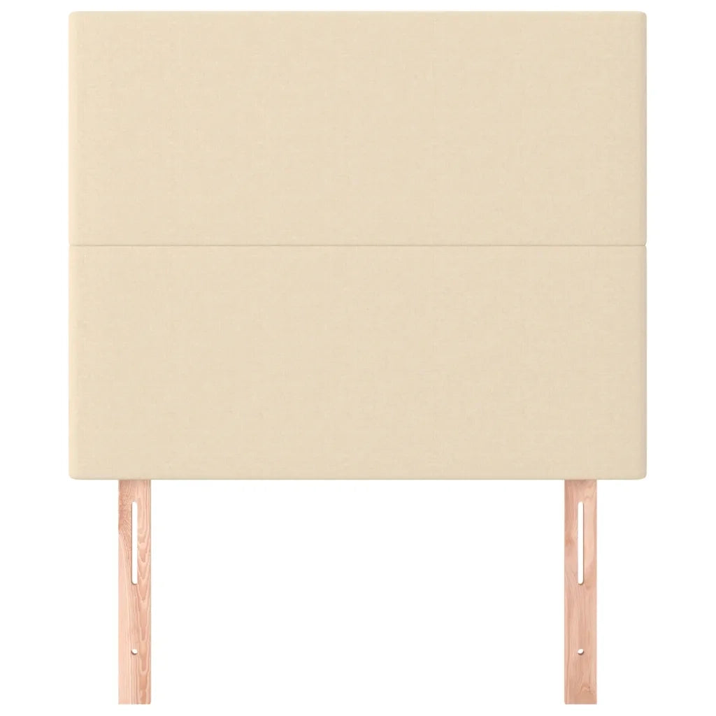 Testiera 2 pz Crema 90x5x78/88 cm in Tessuto
