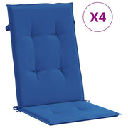 Cuscini per Sedie 4 pz | Cuscini per sedie Blu Reale 120x50x3 cm in Tessuto